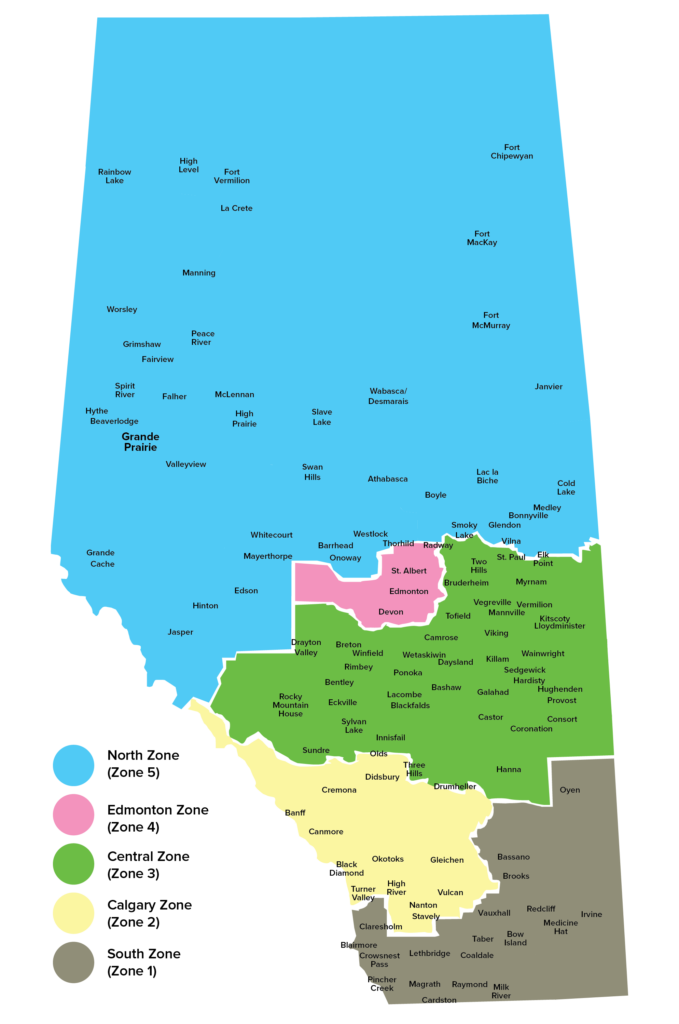 Ahs Zone Map