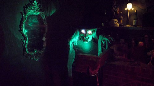 One of the dozens of scary monsters at the Creepy Hollow haunted house.