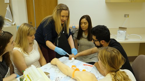 Kori Irving, an RN at the Swan Hills Healthcare Centre, taught IV Starts.