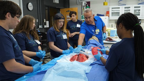 Warren Lindberg, RRT instructed the Respiratory skill station